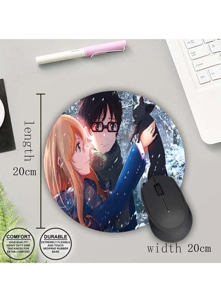 Protective Printed Mouse Pad Round - Image 1