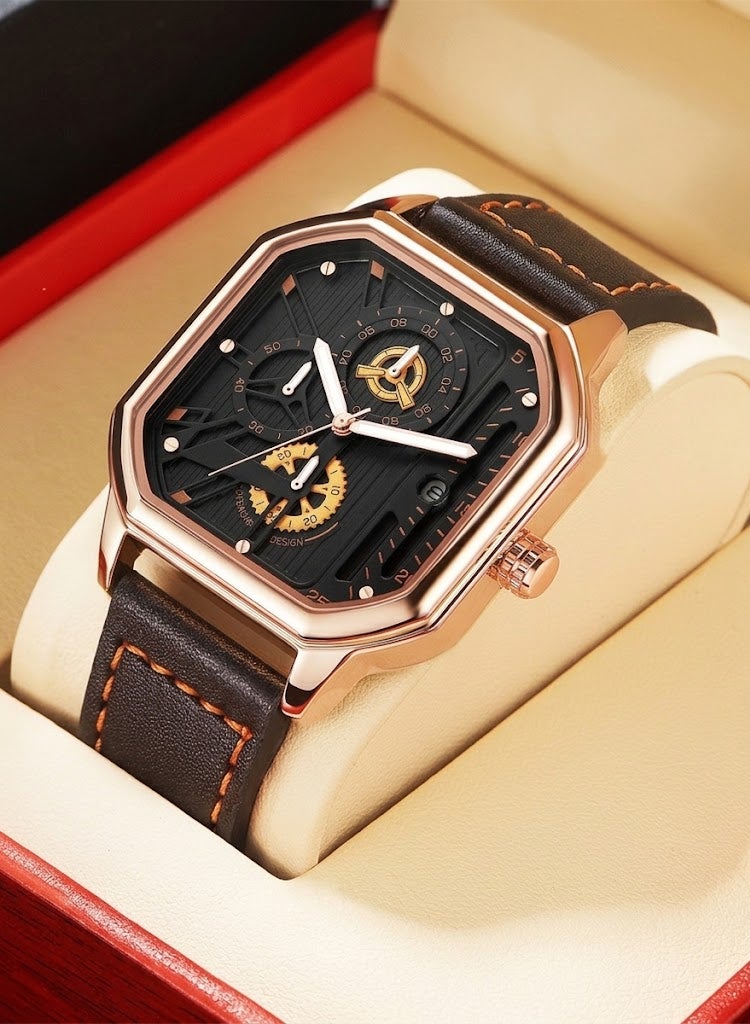 Luxury Watch Men Quartz Business Wristwatch - Waterproof Clock Watch with Premium Design, Trendsetting Curren Watch for Men, Perfect Daily Man Watch Gift - Image 1