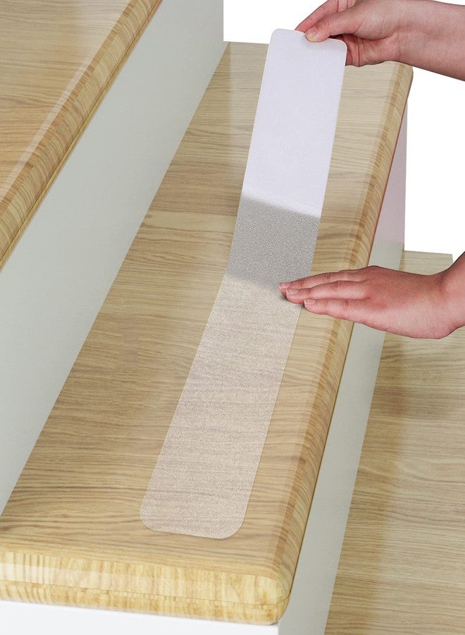 Qingluan 24”x4” Non-Slip Stair Treads Tape, 15-Pack Clear Anti-Slip Indoor Strips, Stair Treads Non Slip, Transparent Anti Slip Strips, Safety for Floor, Bathtub, Bathroom, Elderly, Children, and Pets - Image 1