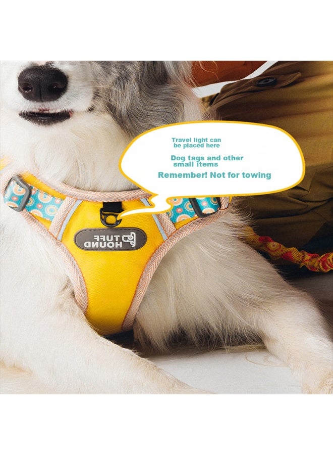 Tuffhound Dog Leash, Dog Chain, Walking Rope, Anti-burst Chest Harness, For Medium And Large Dogs, Th003 Yellow Set, Size M - Image 4