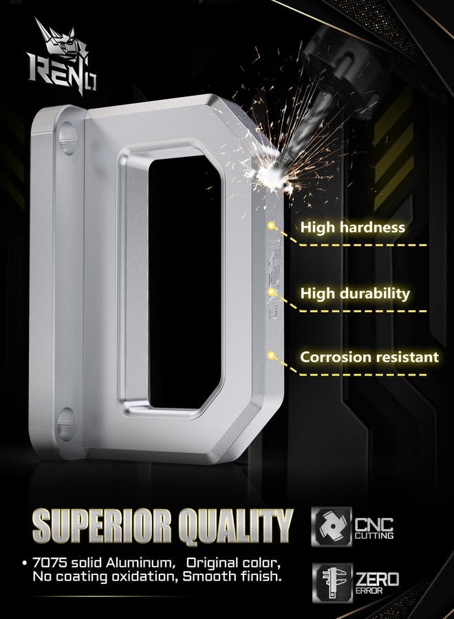 رينو خطافات سحب أمامية من الألومنيوم من رينو، خطاف عرض شديد التحمل بحلقة D متوافق مع شاحنات الإنقاذ 2500 و3500 ذات الدفع الثنائي والرباعي من موديلات 2003-2018 - بديل للرقم 68171791AA (قطعتان، فضي اللون) - Image 4