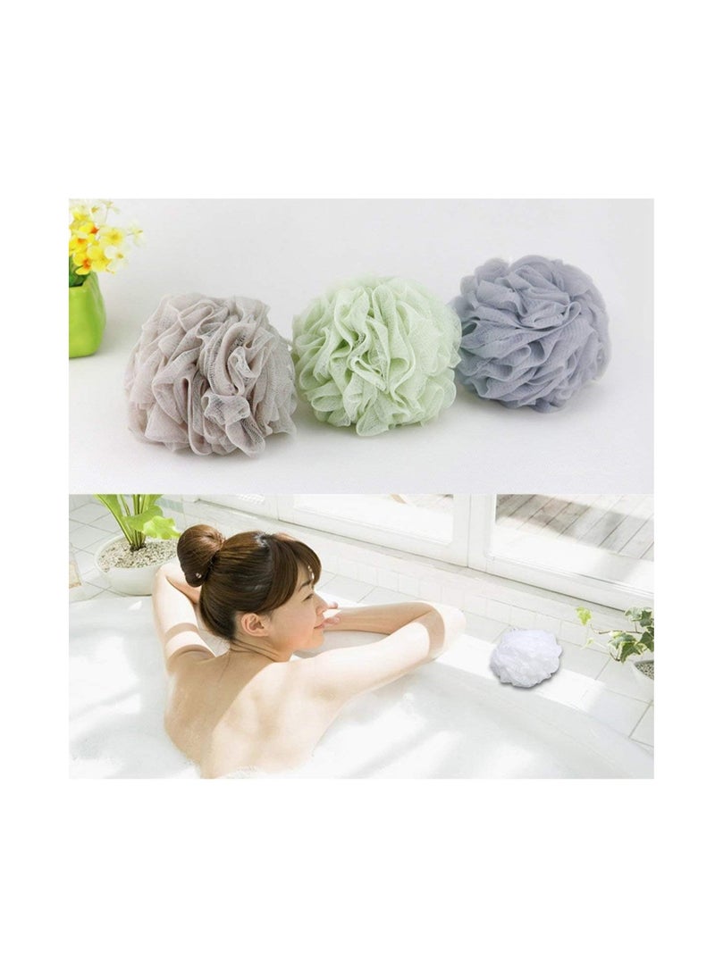 AMM - Bath Sponge Body Scrubber Mesh Shower Ball Exfoliate Body Scrubber Exfoliator 4 PCS - Image 1