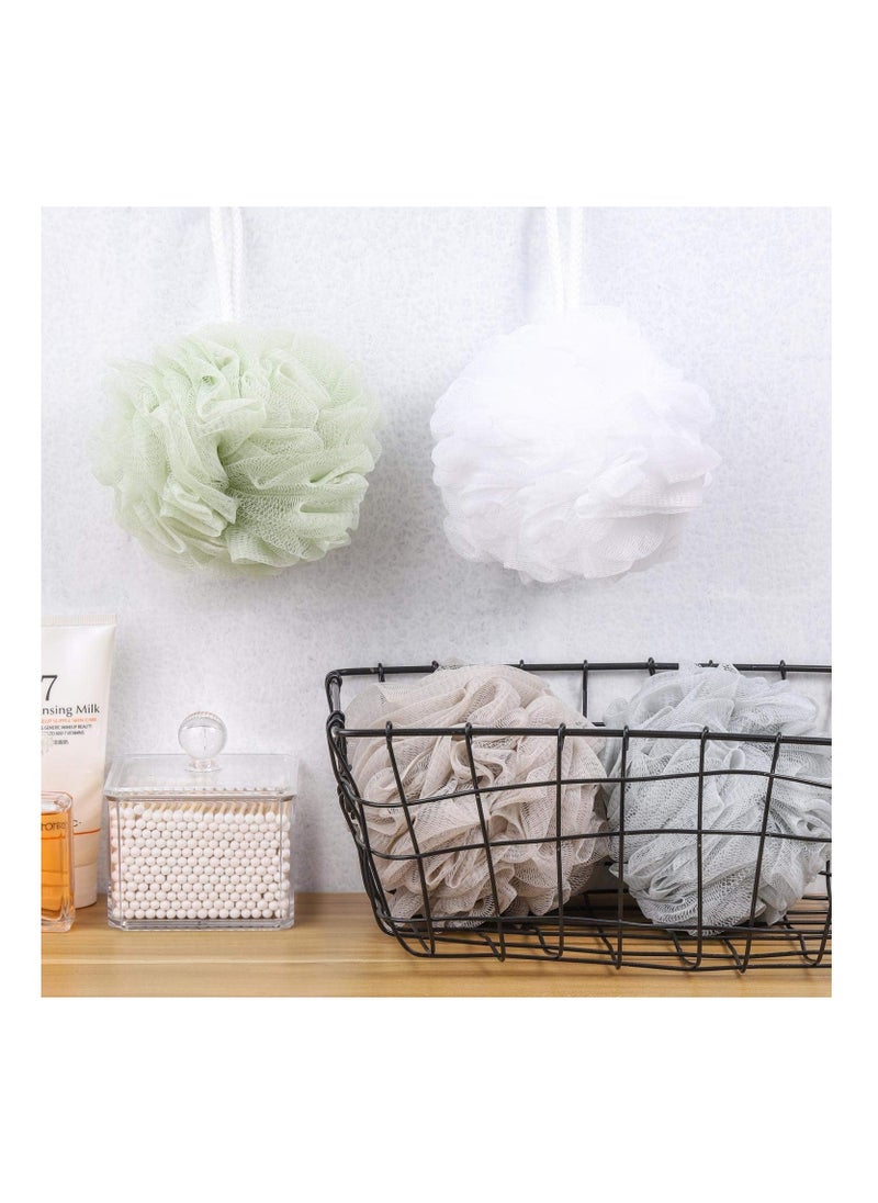 AMM - Bath Sponge Body Scrubber Mesh Shower Ball Exfoliate Body Scrubber Exfoliator 4 PCS - Image 1