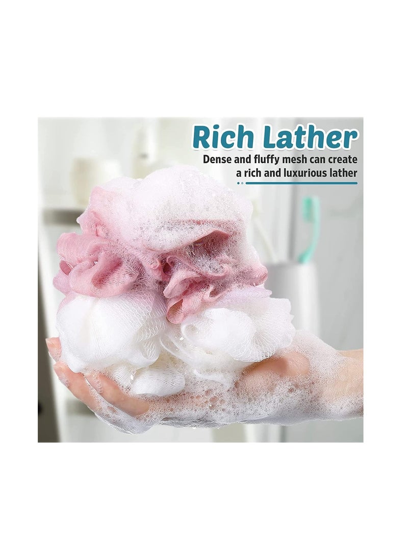 AMM - Bath Sponge Body Scrubber Mesh Shower Ball Exfoliate Body Scrubber Exfoliator 4 PCS - Image 1