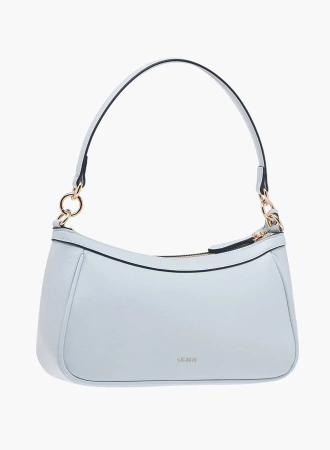 Celeste Women Solid Shoulder Bag with Zip Closure and Adjustable Strap