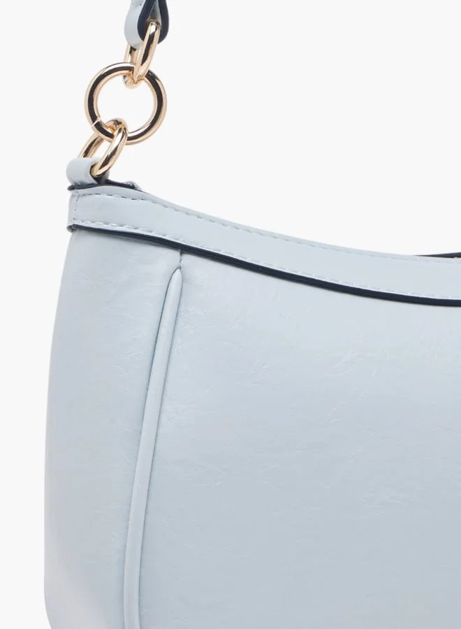 Celeste Women Solid Shoulder Bag with Zip Closure and Adjustable Strap