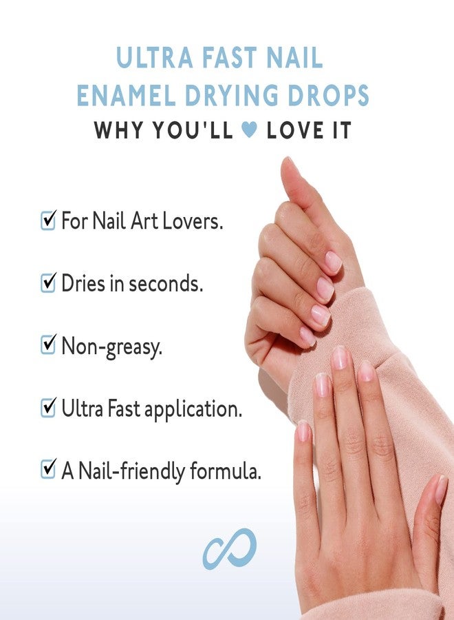 Eternal Nail Polish Drying Drops - 13.5mL Nails Enamel Dry Drop Treatment with Clear and Ultra-Fast Drying Formula - Manicure and Pedicure Nail Polish Quick Dryer Drops for All Nail Types - 1 Unit - Image 3