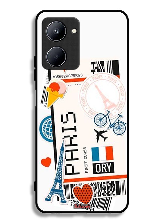 Tolwak Realme C33 Protective Case Cover Paris Sticker - Image 2