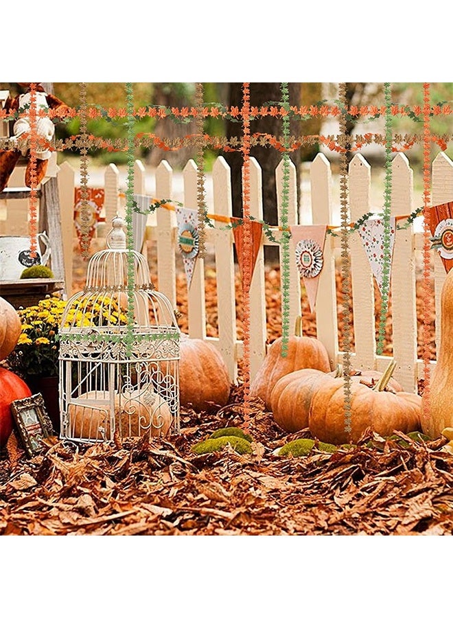 Quantum 3 PCS Maple Leaf Fall Ribbon, Orange Gold & Green Maple Leaves Ribbons for Crafts, Maple Leaf Shape Craft Ribbons Trim Embellishment for Gift Wrapping - Image 3