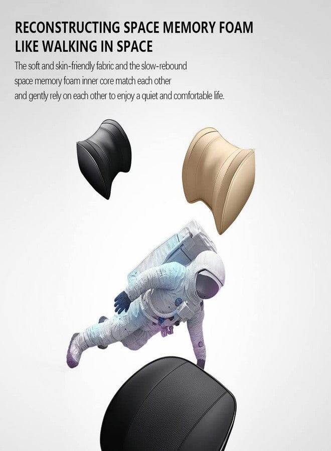 TDOO Car Neck & Back Pillow Set - Neck & Lumbar Support Pillow for Chair, Car Seat, Wheelchair, Gaming, Office Chair - Enhanced Comfort Memory Foam Headrest & Back Cushion (B) - Image 5