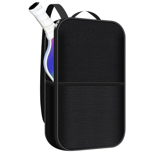 CATOSUM Pickleball Paddle Cover with Pocket, with Extra Storage Space Pocket for Accessories, Fits Store 2 Paddle &4balls, Zipper Closure - Waterproof Material (Black) - Image 1