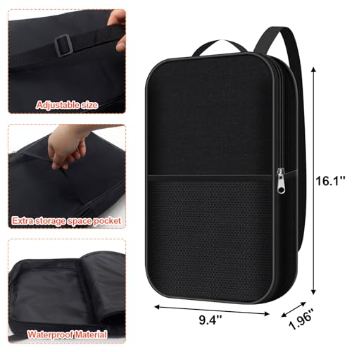 CATOSUM Pickleball Paddle Cover with Pocket, with Extra Storage Space Pocket for Accessories, Fits Store 2 Paddle &4balls, Zipper Closure - Waterproof Material (Black) - Image 5