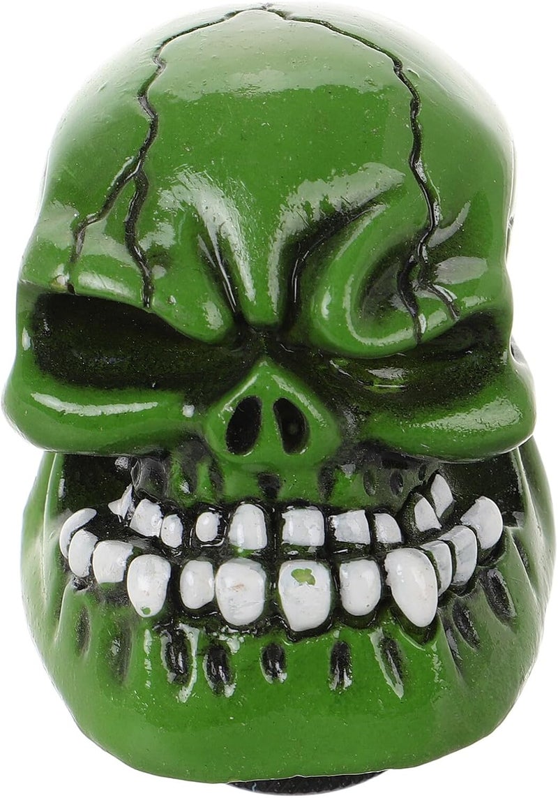 Skull Gear Shift Knob Resin Manual Car Shifter Handle Stick Shift Lever Head Green Universal Car Accessories for Manual Transmission - Image 1