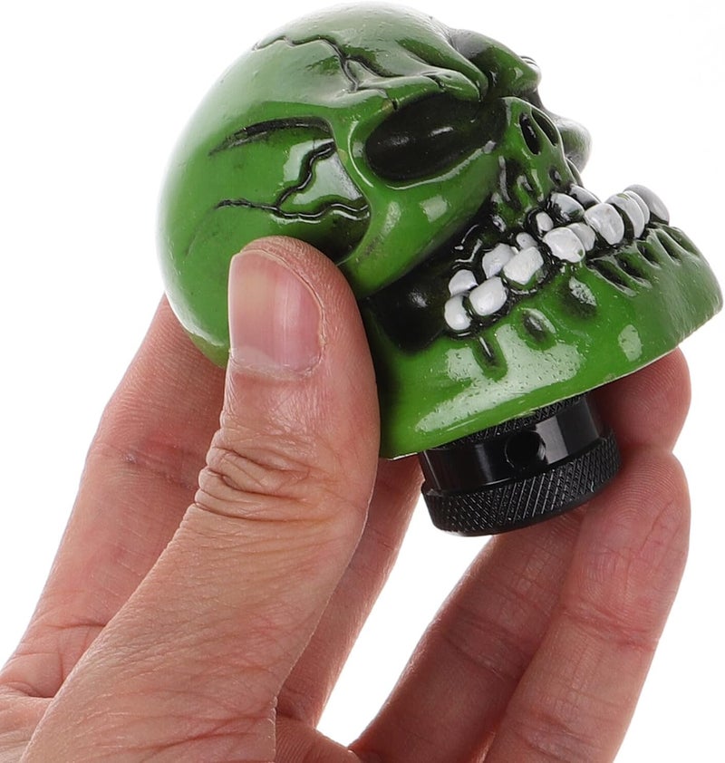Skull Gear Shift Knob Resin Manual Car Shifter Handle Stick Shift Lever Head Green Universal Car Accessories for Manual Transmission - Image 3