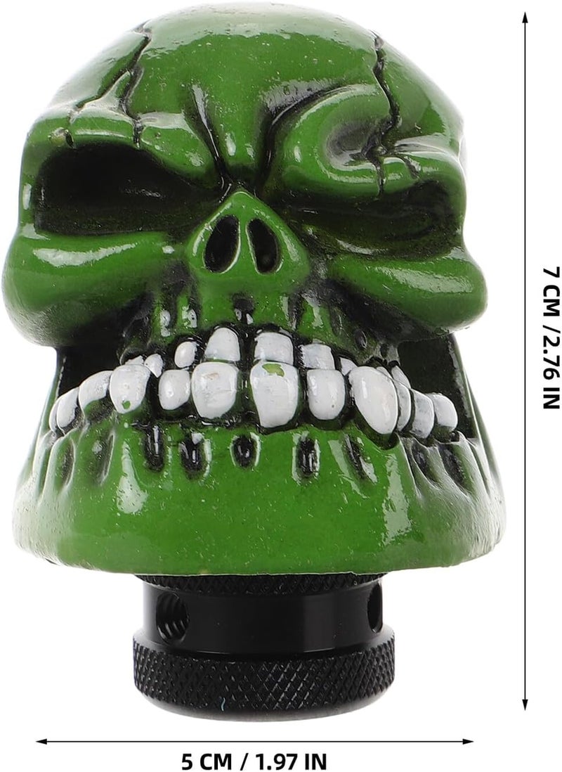 Skull Gear Shift Knob Resin Manual Car Shifter Handle Stick Shift Lever Head Green Universal Car Accessories for Manual Transmission - Image 2