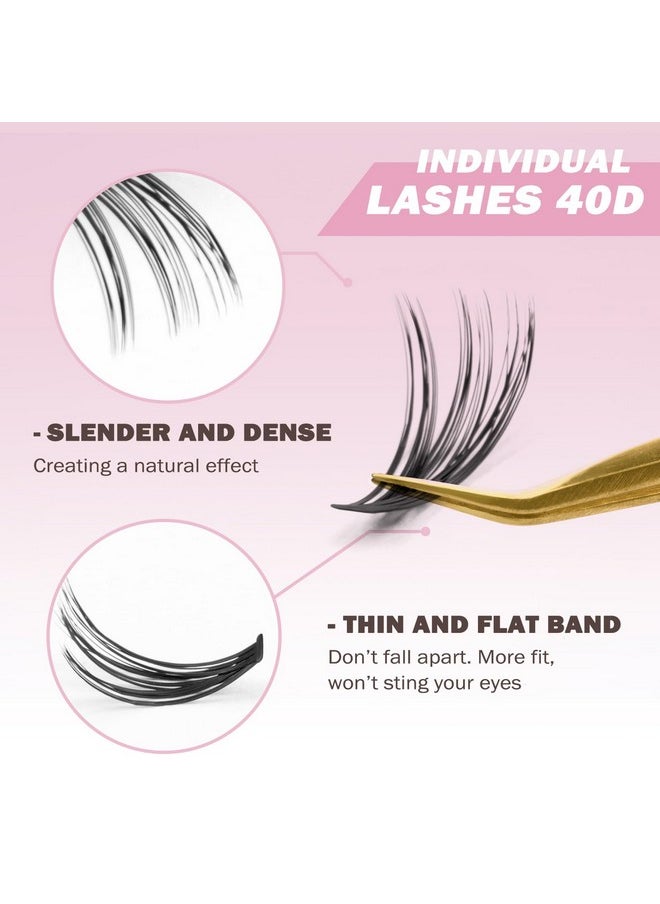 FinyDreamy - 40D Lash Clusters 280Pcs Individual Lashes Extensions 816Mm Volume Cluster Lashes Mix Lengths 40 Roots C Curl 0.07Mm Thickness Eyelash Individual Cluster Lashes And Apply Under Your Lashes - Image 1