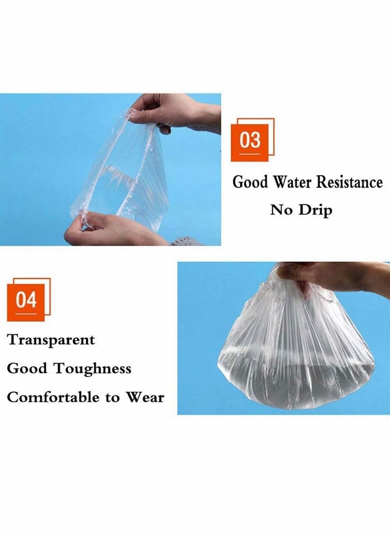 NIBEMINENT Women's Plastic Elastic Disposable Shower Caps (100 Pieces)  - Image 4