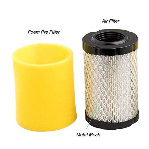 HEYZLASS 2Pack 591334 Air Filter, Compatible with 796031 594201 OEM Air Cleaner Cartridge, Lawn Mower Air Filter, Plus Foam Pre Filter - Image 2