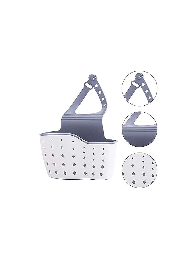 SKY-TOUCH Caddy Sponge Holder Kitchen Sink Storage Basket Hanging Bag Basket Organizer For Sponges Soaps And Cleaning Brushes Sink Accessories - Image 4