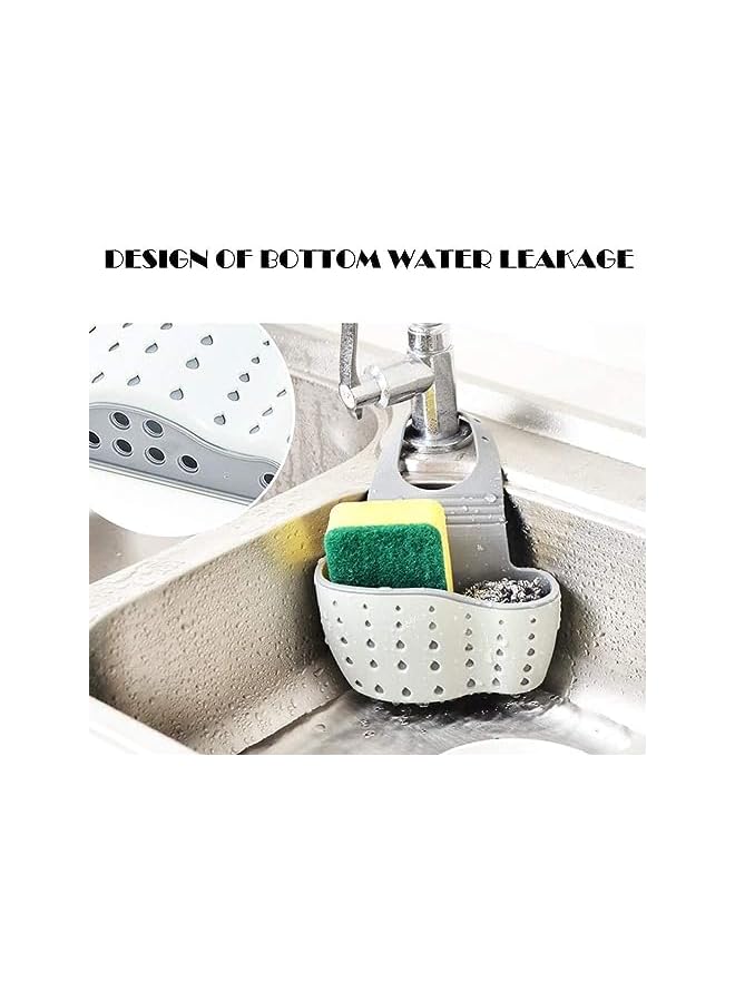 SKY-TOUCH Caddy Sponge Holder Kitchen Sink Storage Basket Hanging Bag Basket Organizer For Sponges Soaps And Cleaning Brushes Sink Accessories - Image 3
