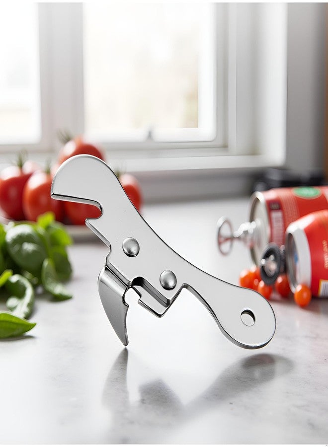 Tnyvm 2Pcs Silver One Size Stainless Steel Can Opener Manual Can Opener Multifunctional Kitchen Accessories, Manual Can Openers - Image 5