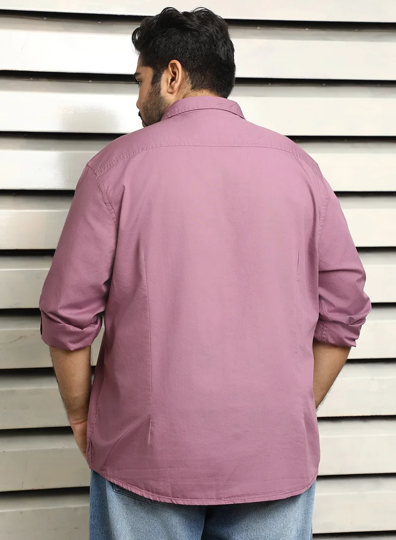 HIGH STAR Regular Fit Purple Shirt for Men