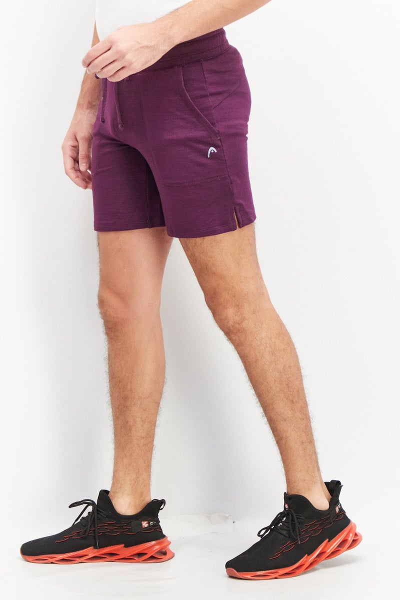 HEAD Men Sportswear Fit Drawstring Training Shorts, Purple Combo - Image 3