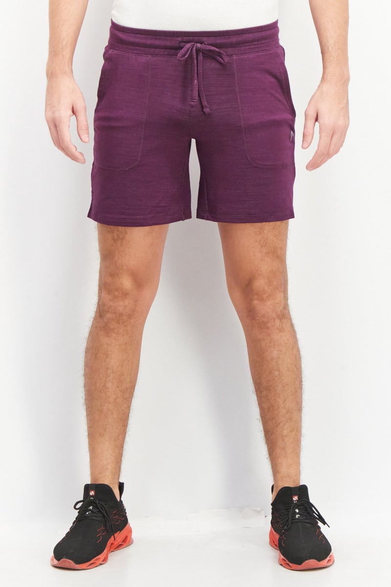 HEAD Men Sportswear Fit Drawstring Training Shorts, Purple Combo - Image 1