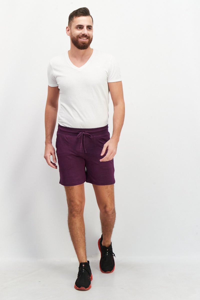 HEAD Men Sportswear Fit Drawstring Training Shorts, Purple Combo - Image 2