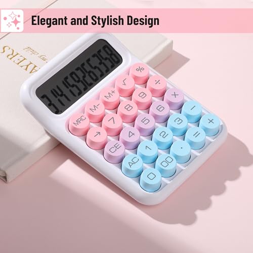 Mr. Pen- Mechanical Switch Calculator, 12 Digits, Large LCD Display, Colorful Calculator Big Buttons - Image 4