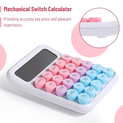 Mr. Pen- Mechanical Switch Calculator, 12 Digits, Large LCD Display, Colorful Calculator Big Buttons - Image 3