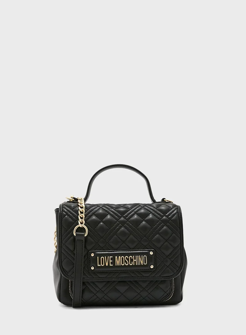 Love Moschino Quilted Chain Strap Crossbody Bag