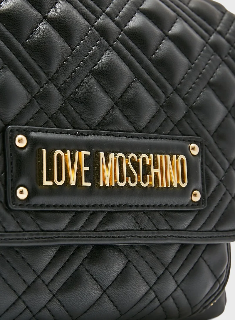 Love Moschino Quilted Chain Strap Crossbody Bag