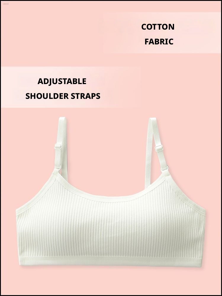 Girls Cotton Sports Bra Set of 3 - Image 4