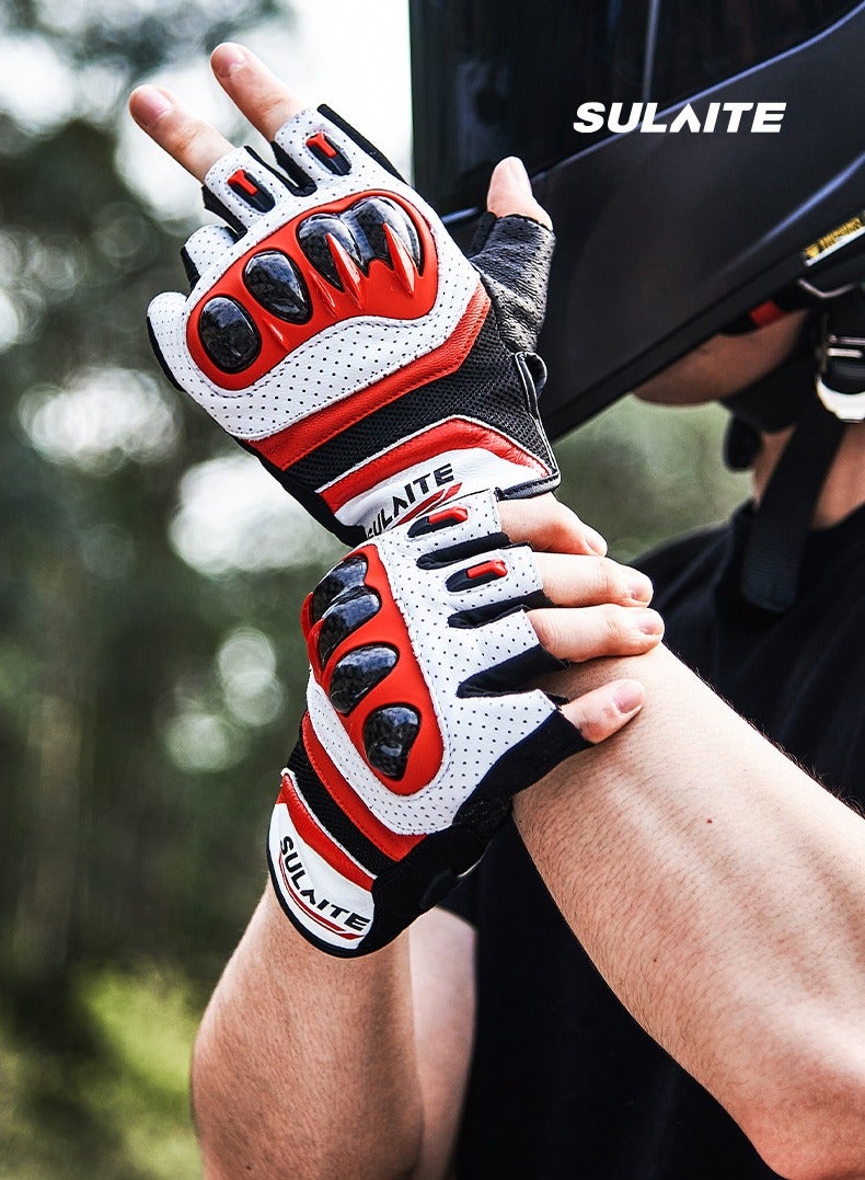 سولايت قفازات ركوب الدراجات النارية Sulaite G7 ترقية 3K ألياف الكربون مكافحة السقوط مزدوجة إصبع شاشة لمس إصبع كامل ونصف إصبع قفازات السفر الدراجات النارية - Image 1