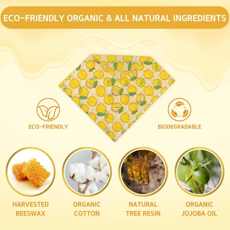 BYTTME Reusable Beeswax Wrap - 9 Pack Beeswax Wraps for Food, Eco-Friendly Beeswax Food Wraps, Bread Sandwich Wrapper - Organic, Sustainable, Zero Waste, Reusable Plastic-Free Food Storage Wrap, 1XL, 3M, 5S - Image 2