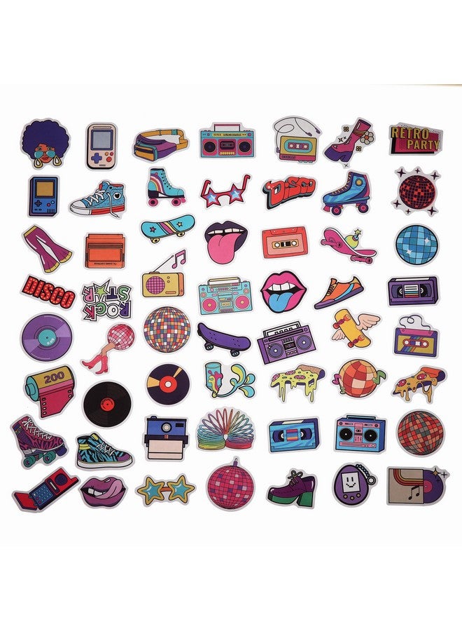 Cleverplay 100 Pack 90s 80s Stickers, 1990's 1980's Hip Hop Party Favors, Birthday Decorations - Image 2