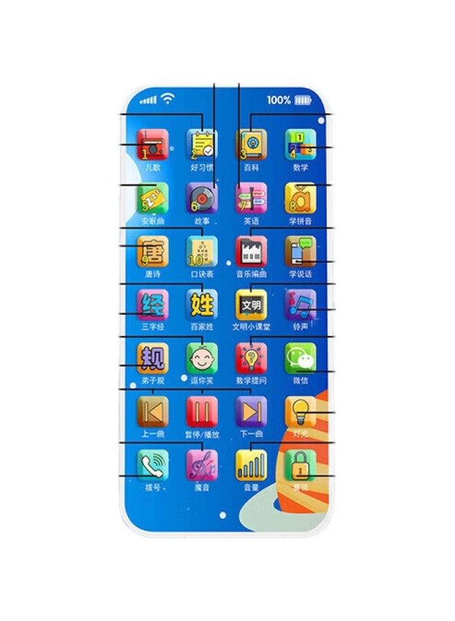 Mbery Children'S Early Education Mobile Phone Toy Learning Machine, Realistic Telephone Storyteller For Boys And Girls, Birthday Gift For Ages 1-6 - Image 3