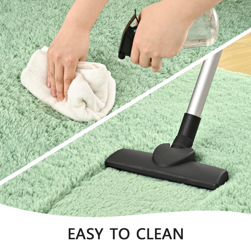 Zedrew Sage Green Runner Area Rugs for Bedroom Living Room, 2x4 Feet Fluffy Bedside Rugs, Soft Shaggy Carpet Rug for Kids Room Nursery, Furry Rugs for Girls Boys Dorm Room Home Decor - Image 5