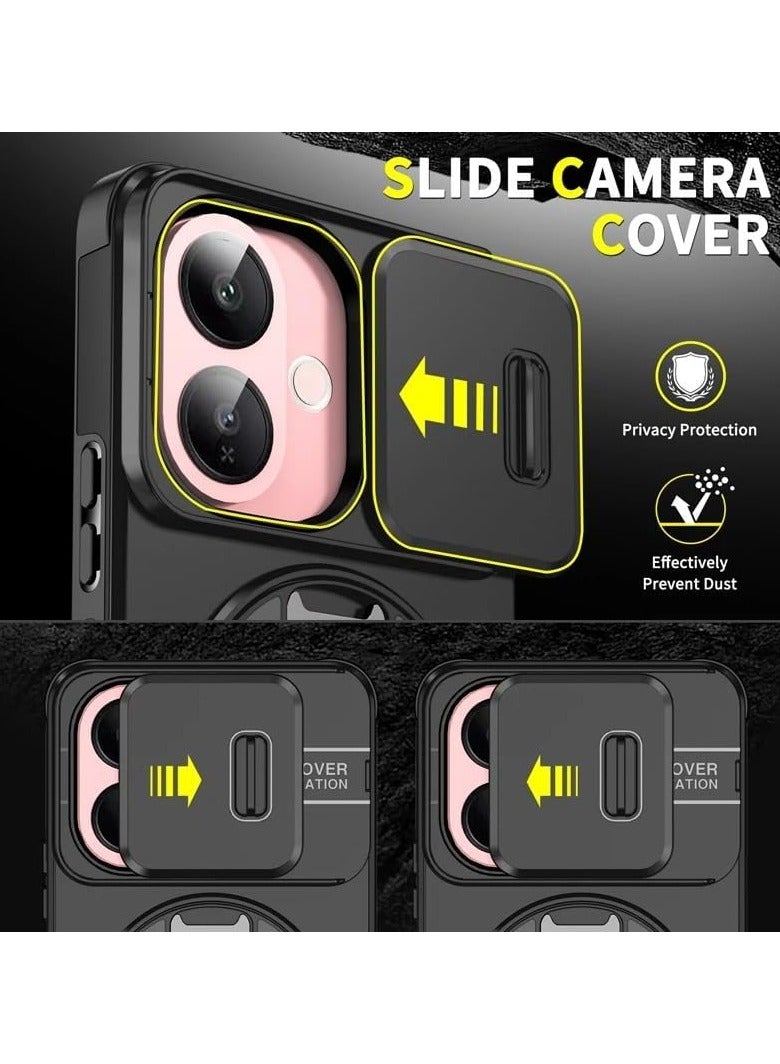 general Protective case compatible with VIVO V60 Lite 5G, featuring camera protection, [magnetic car mount compatible] 360-degree invisible ring case, shockproof phone case - Image 3