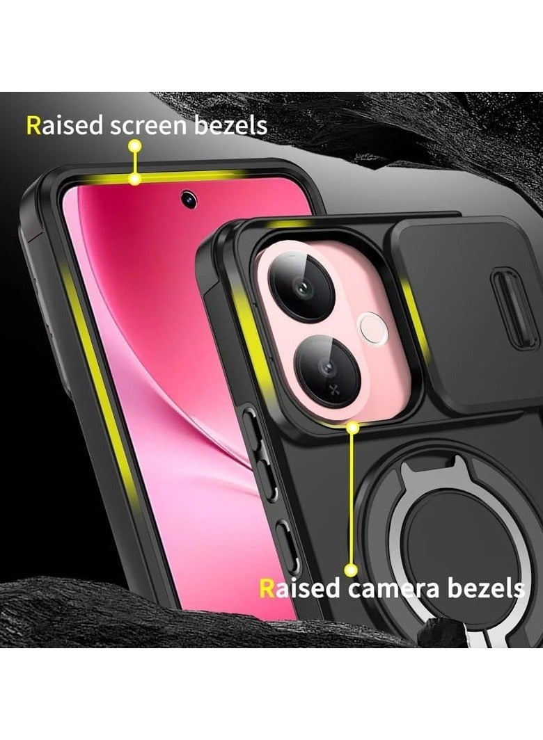 general Protective case compatible with VIVO V60 Lite 5G, featuring camera protection, [magnetic car mount compatible] 360-degree invisible ring case, shockproof phone case - Image 5