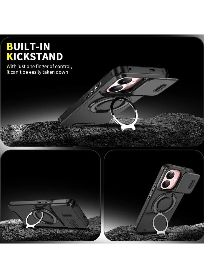 general Protective case compatible with VIVO V60 Lite 5G, featuring camera protection, [magnetic car mount compatible] 360-degree invisible ring case, shockproof phone case - Image 4