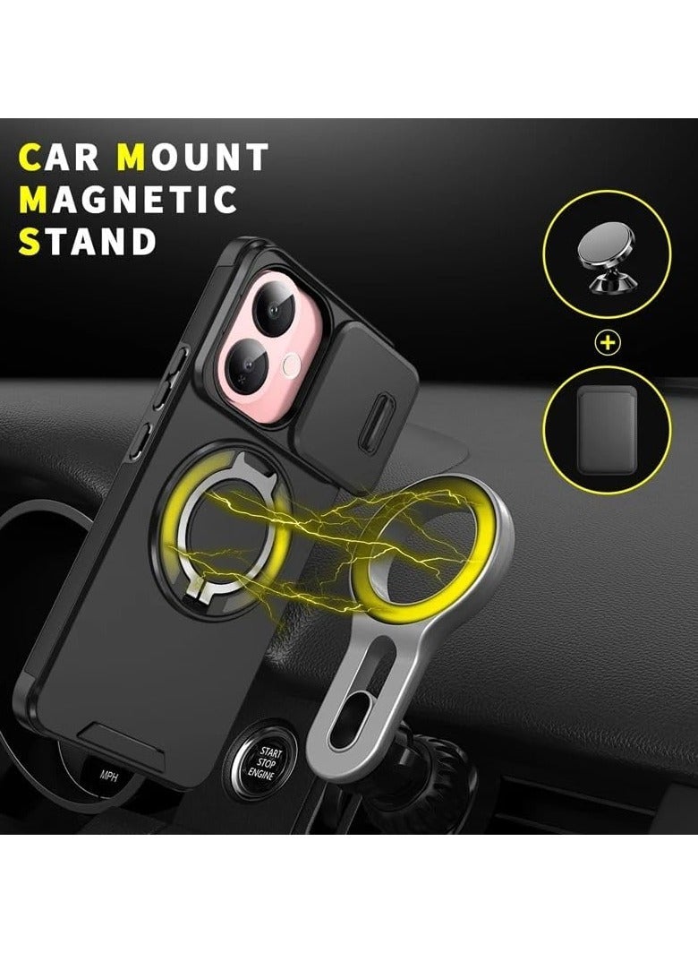 general Protective case compatible with VIVO V60 Lite 5G, featuring camera protection, [magnetic car mount compatible] 360-degree invisible ring case, shockproof phone case - Image 2