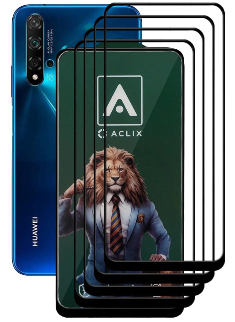 ACLIX 4 Pieces Antistatic ESD Dustproof Premium Quality High Definition Tempered Glass Screen Protector Designed For Huawei nova 5T - Image 1