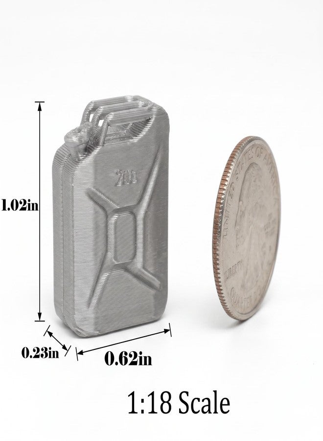 LuckyVin 9 Pcs Grey 3D Printed Jerry Can Model Set - 1:18 Scale Miniature Accessories for Military Diorama, Vehicle Display & Model Collectors (Grey) - Image 5