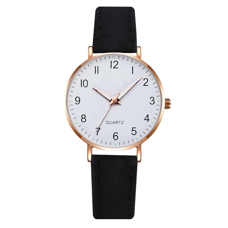 Korean Fashion Quartz Watch Set for Women Black 