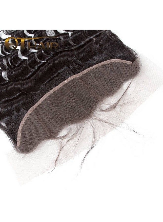 14A 13X4 Loose Deep Wave Lace Frontal Transparent Hd Ear To Ear Lace Frontal 20" 13X4 Swiss Lace Frontal Brazilian Loose Deep Wave Human Hair Lace Frontal For Black Women 180% Density
