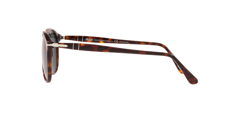 Persol PO9649S Aviator Sunglasses, Havana/Green Polarized, 55 mm - Image 4