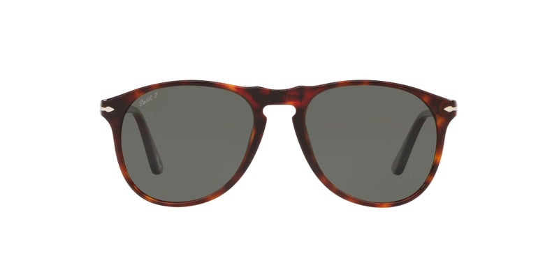 Persol PO9649S Aviator Sunglasses, Havana/Green Polarized, 55 mm - Image 1