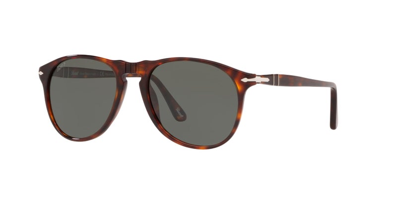 Persol PO9649S Aviator Sunglasses, Havana/Green Polarized, 55 mm - Image 2